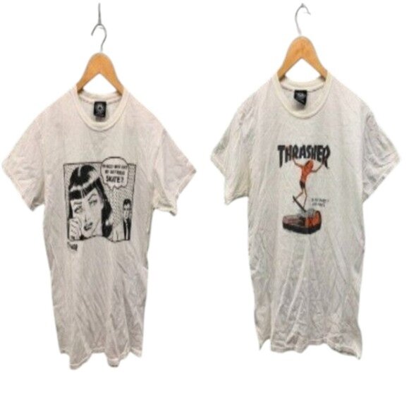 Thrasher Other - Thrasher Men’s M‎ White Graphic Skate T-Shirts Lot of 2 Comic Style Tees